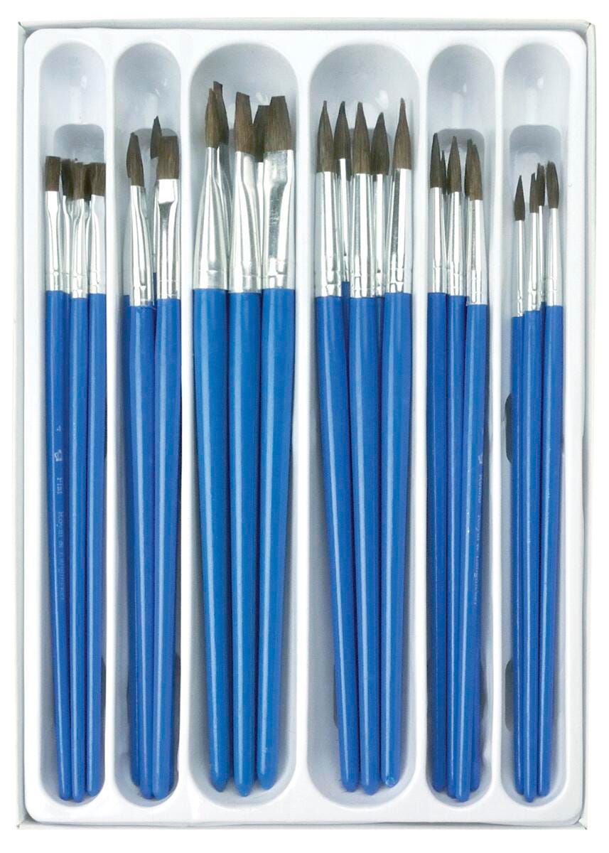 Royal & Langnickel Natural Brushes Classroom Value Pack, Assorted Size, Set of 30 1289640